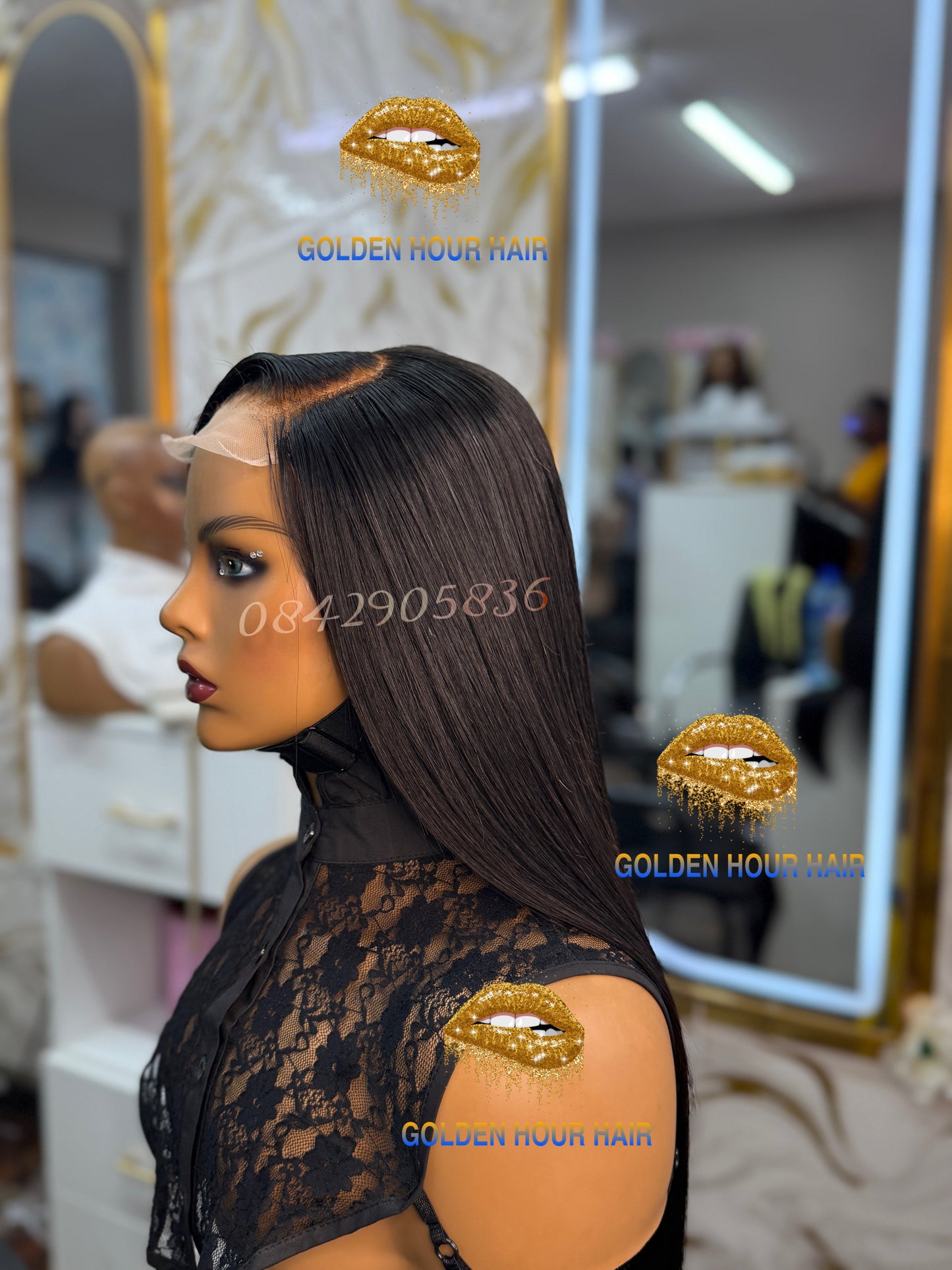 ✨ Long Straight DD Lace Wig – Sleek Luxury Length