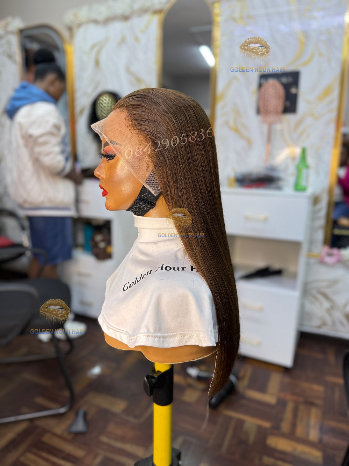 ✨ 20” Double Drawn Brown Straight Wig