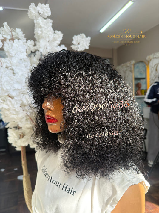 Pixie Curly Fringe Wig