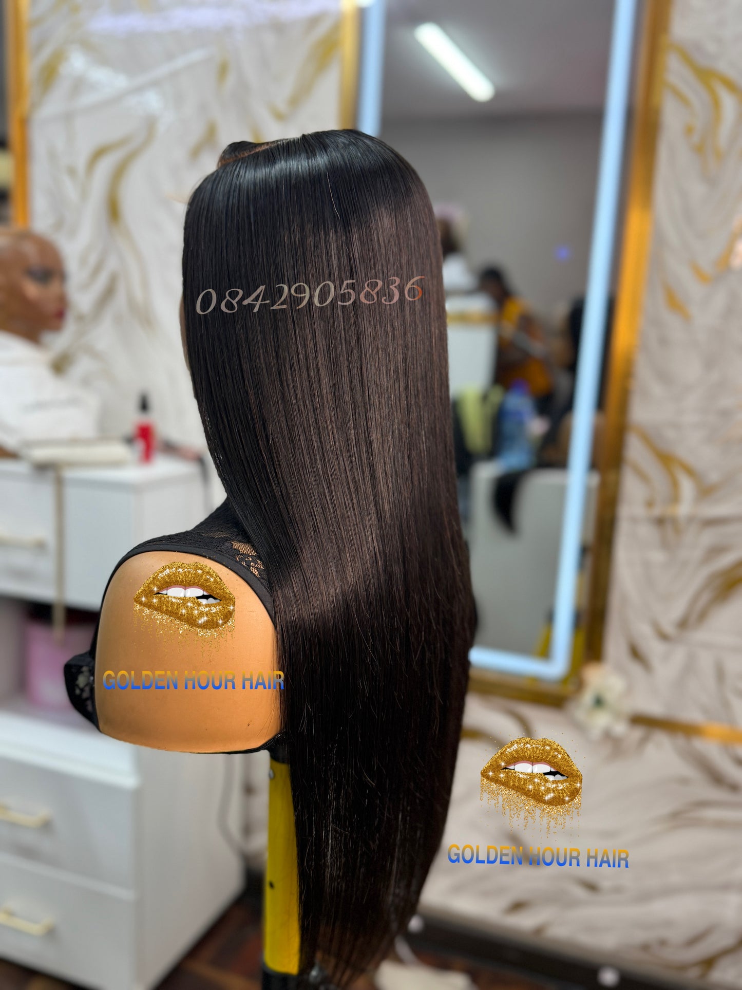 ✨ Long Straight DD Lace Wig – Sleek Luxury Length