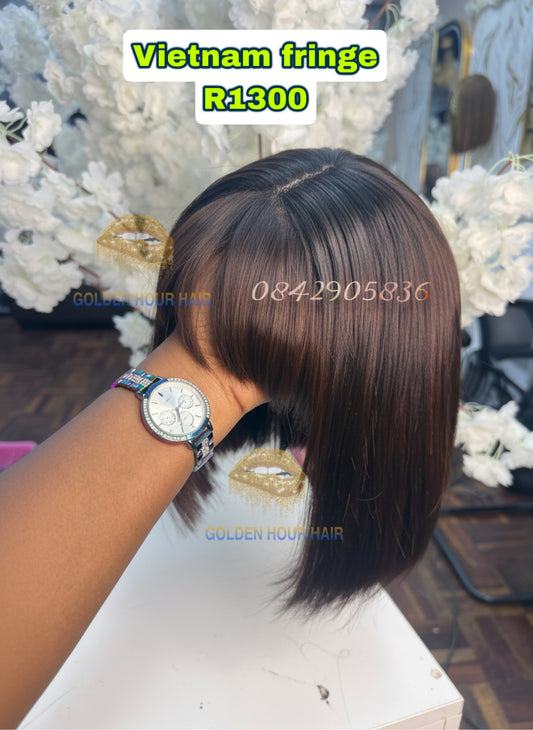 ✨ Vietnam Fringe Bob – Soft Glam Precision Cut