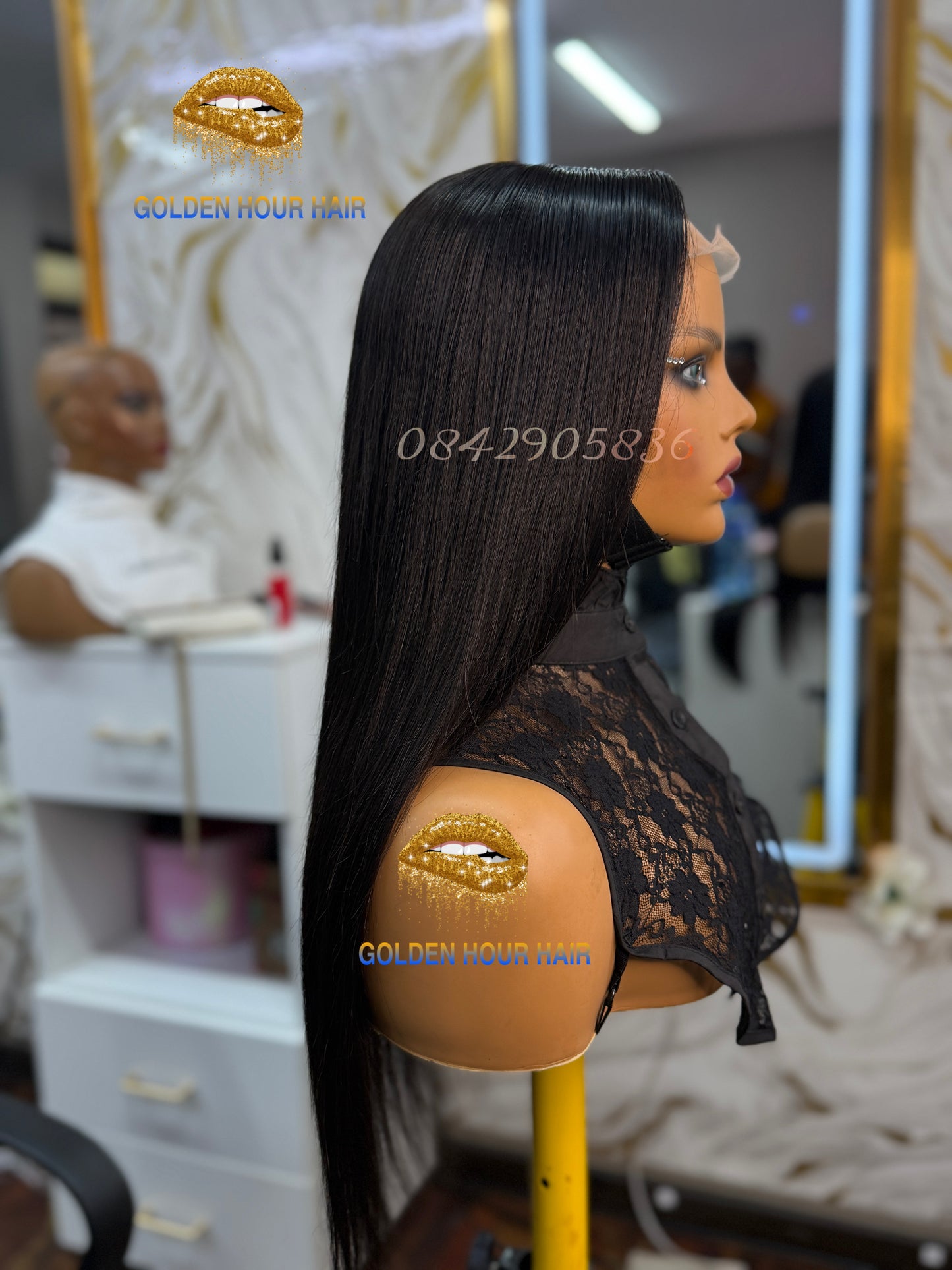✨ Long Straight DD Lace Wig – Sleek Luxury Length
