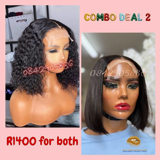 Combo Deal 2 – 12” Curly & 8” Straight
