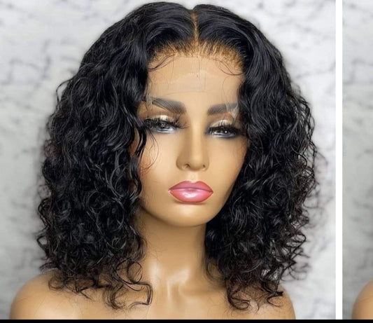 4X4 Closure Curly Wig