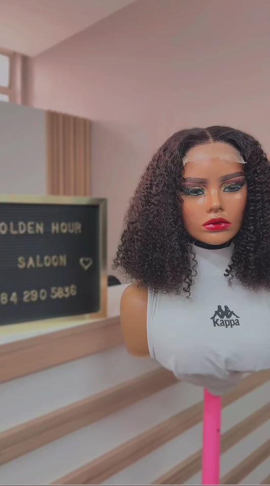 4*4 curly closure wig