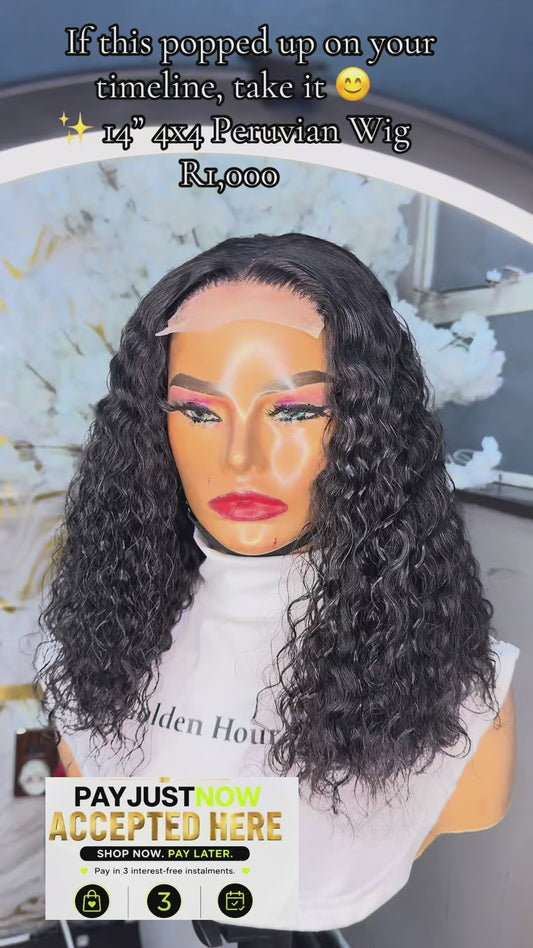 14” 4x4 Glueless Wig